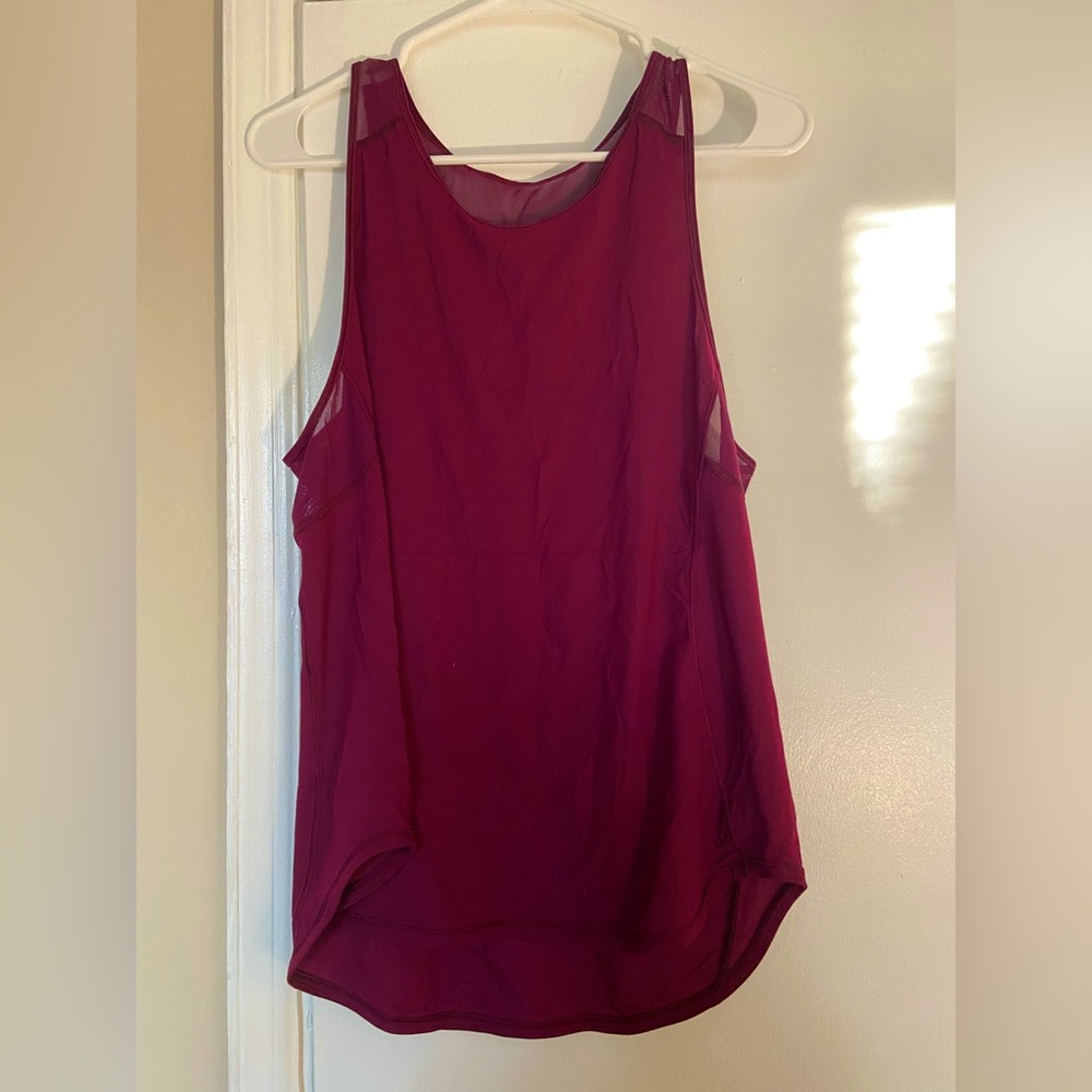Burgundy Lululemon Workout Top